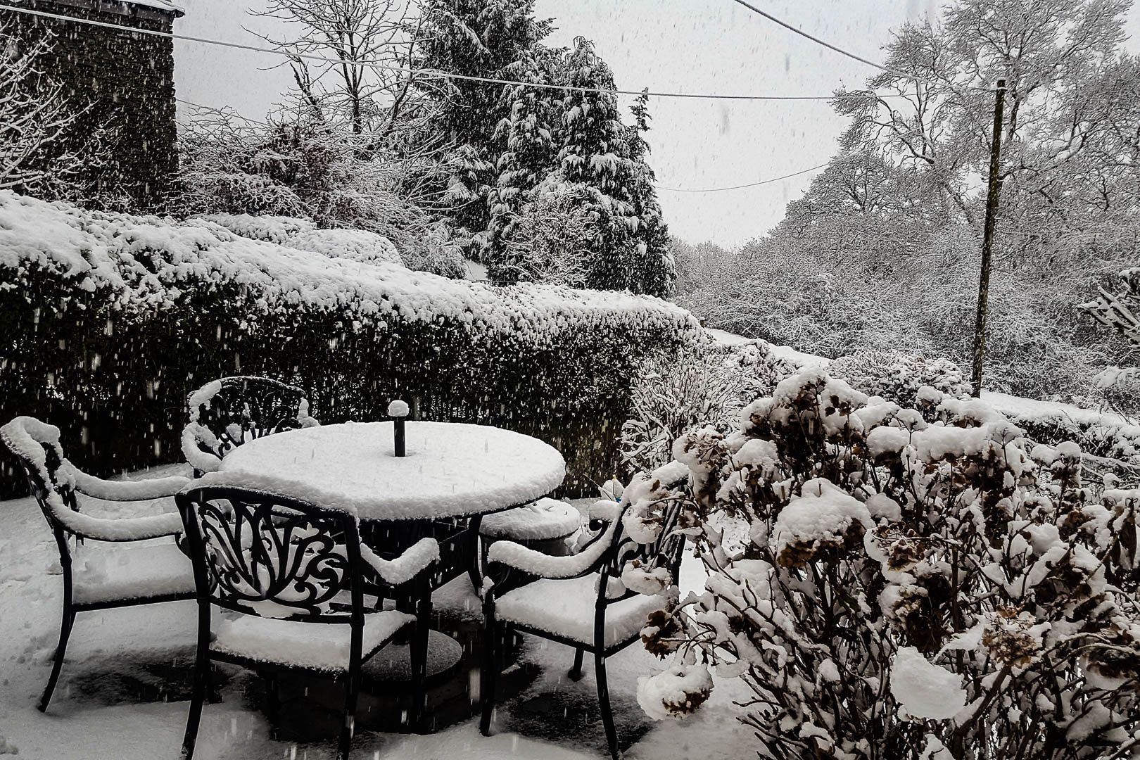Brimstock Cottage in the snow