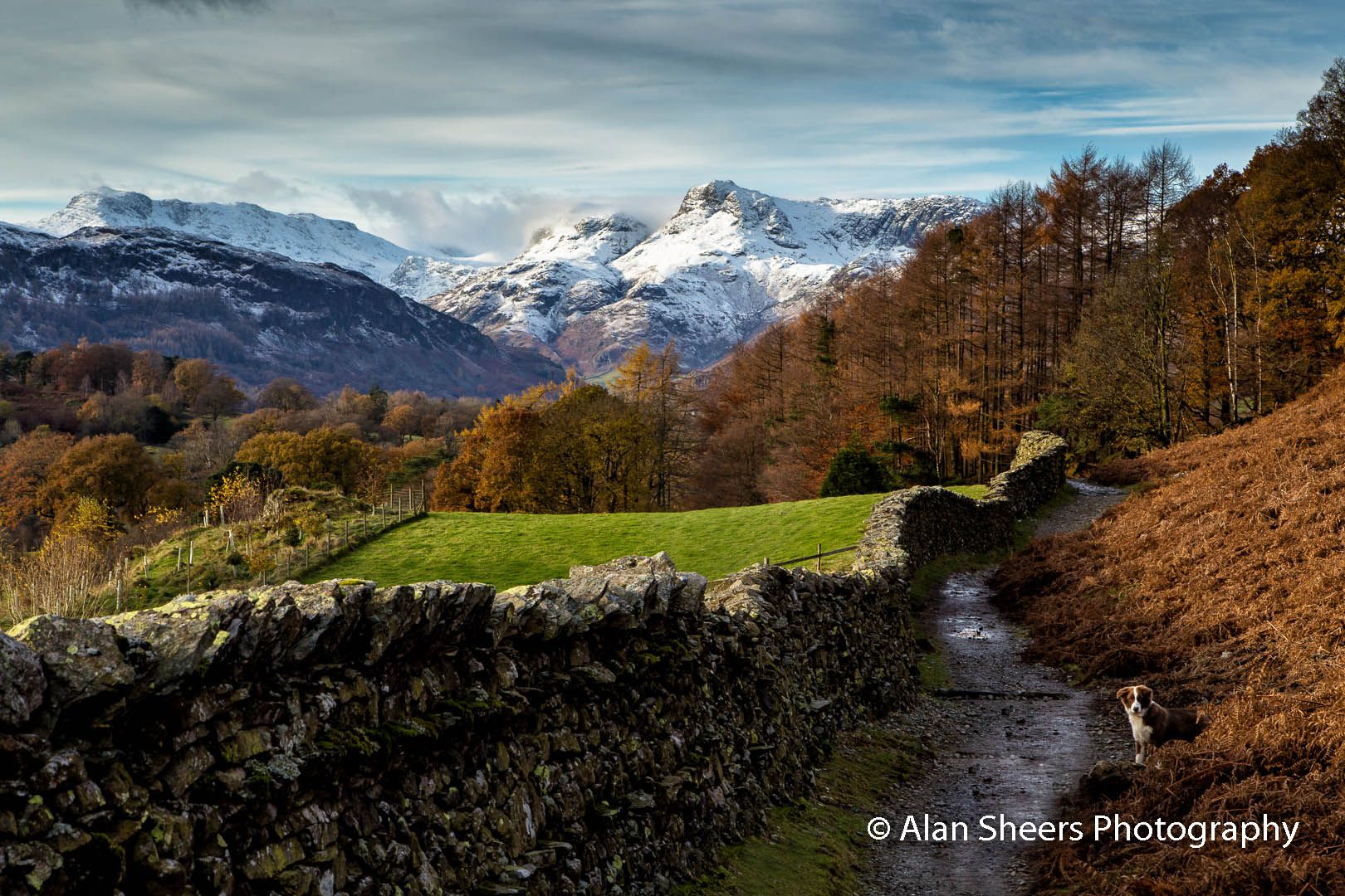Snow on the Langdales